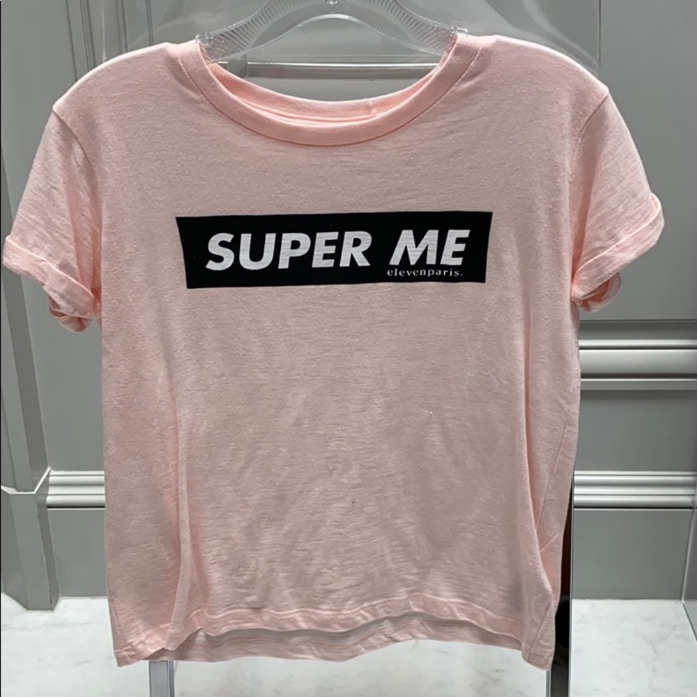 Eleven Paris (SUPER ME) size 10 pink t-shirt